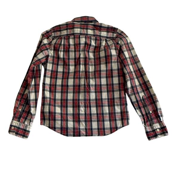 Abercrombie Fitch Plaid Button Up Long Sleeve Boys Size Lg Shirt - Picture 4 of 5